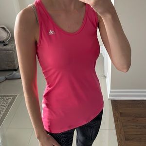 adidas Pink unique back workout tank top-racerback open back tank with climalite